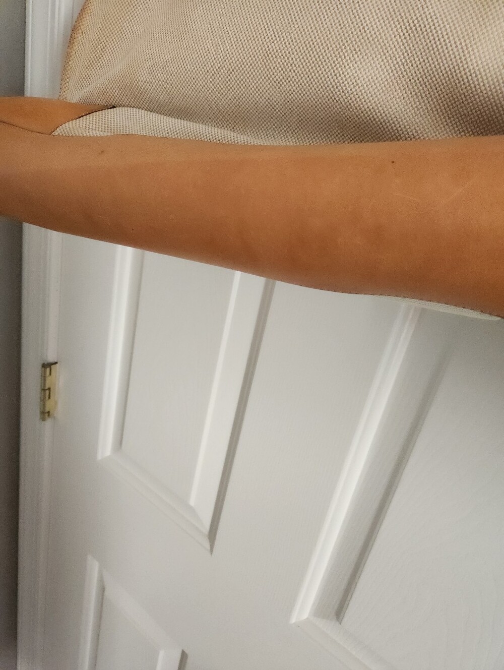 Tory Burch Ella Large Canvas And Leather Tote in Beige and Tan - Picture 8 of 15